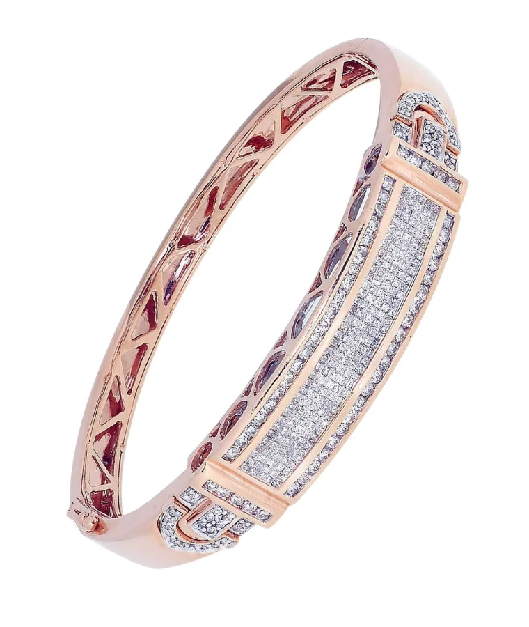 mens rose gold lab grown diamond bracelets