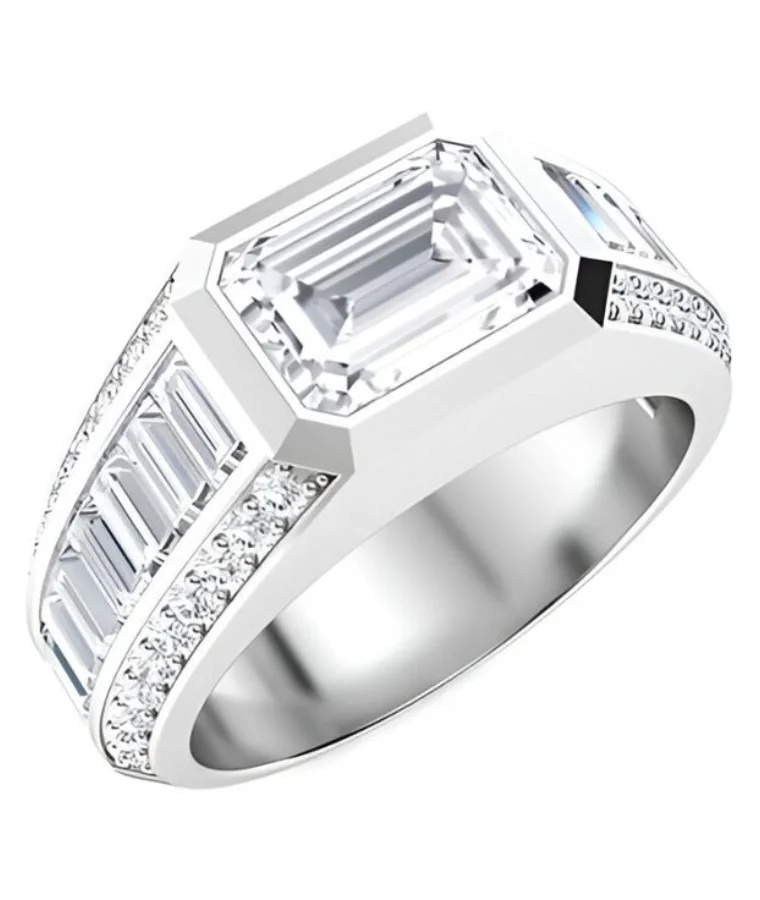 Mens Platinum Lab Grown Diamond Rings