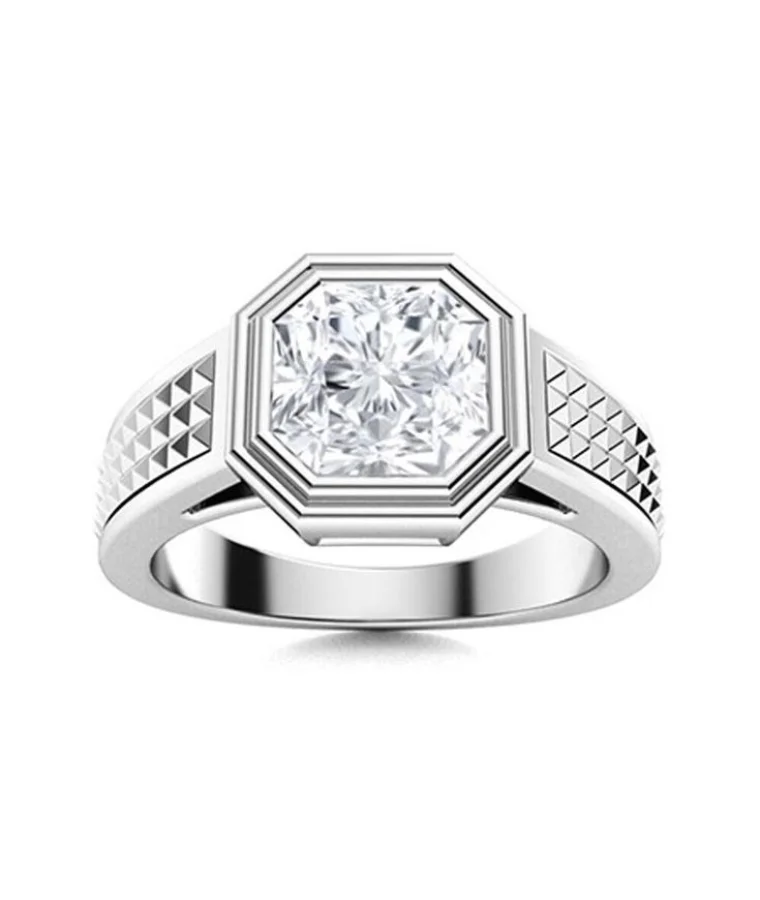 mens palladium lab grown diamond rings