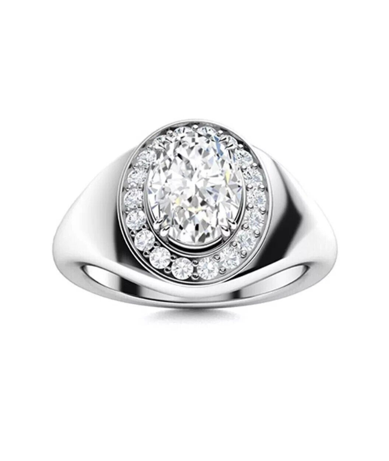 mens white gold lab grown diamond rings