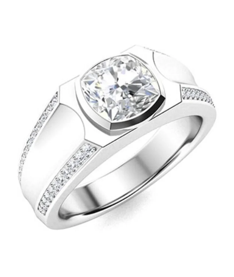 mens minimal lab grown diamond rings