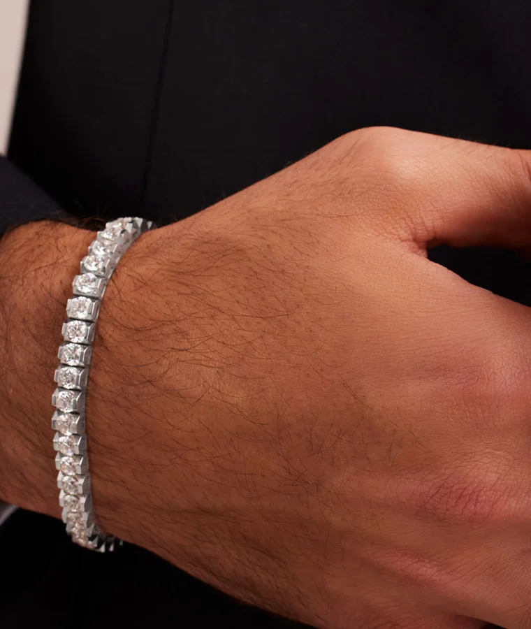 mens designer natural diamond bracelets