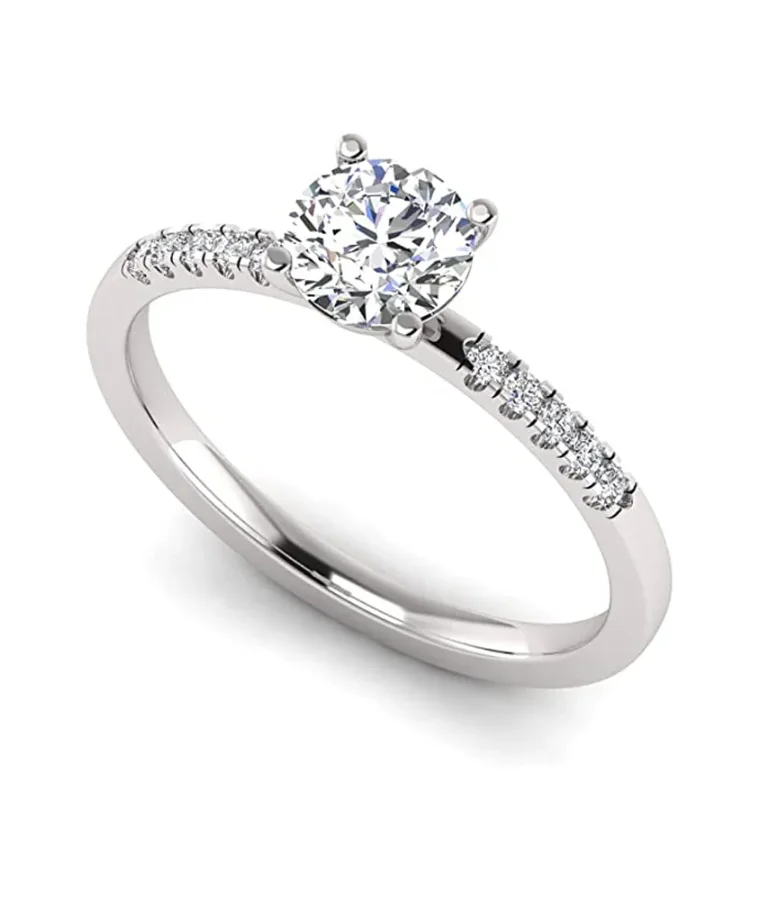 womens minimal natural diamond rings