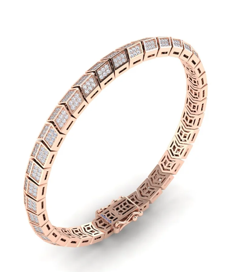 Mens Gold Lab Grown Diamond Bracelets