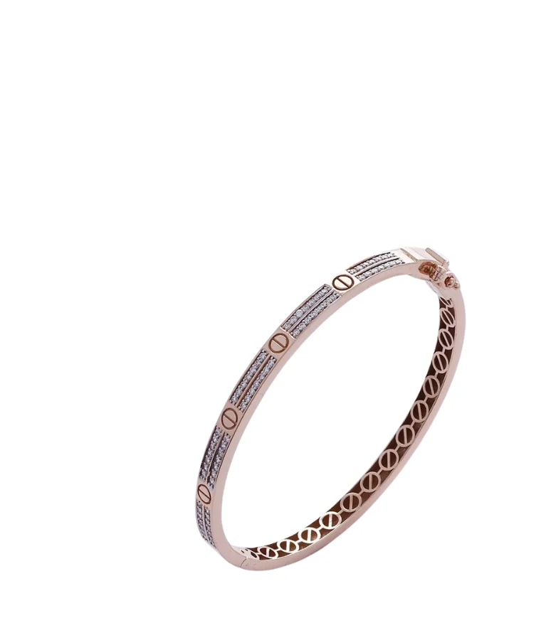 mens rose gold lab grown diamond bracelets