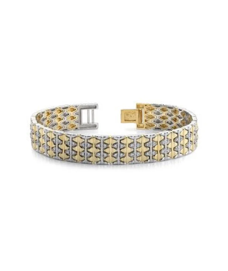 Mens Palladium Lab Grown Diamond Bracelets