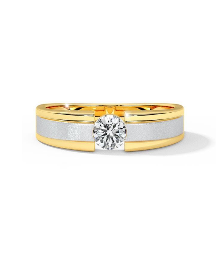 mens gold natural diamond rings
