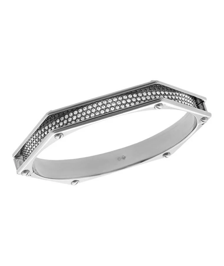 Mens White Gold Lab Grown Diamond Bracelets