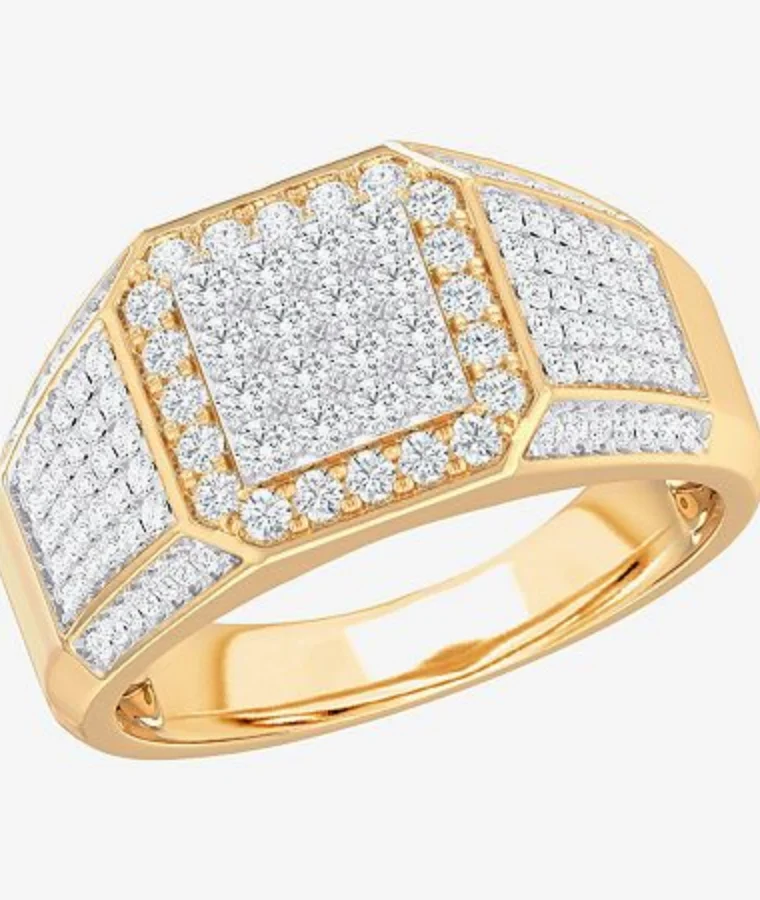 Mens designer lab grown diamond rings