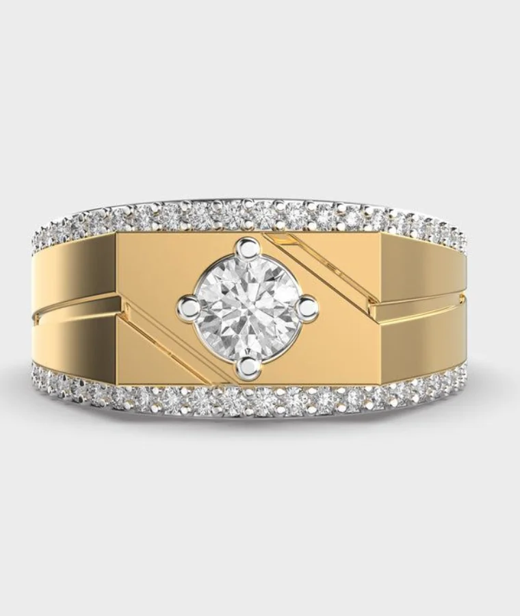 Mens natural diamond wedding rings