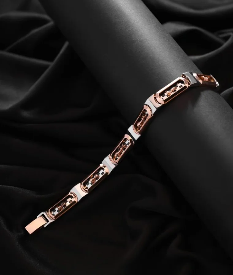 mens palladium natural diamond bracelets