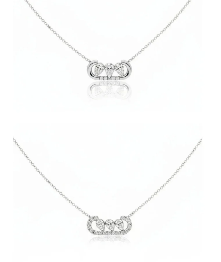 womens solitaire lab grown diamond pendants
