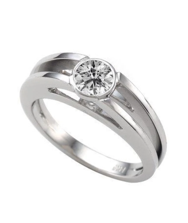 mens palladium lab grown diamond rings