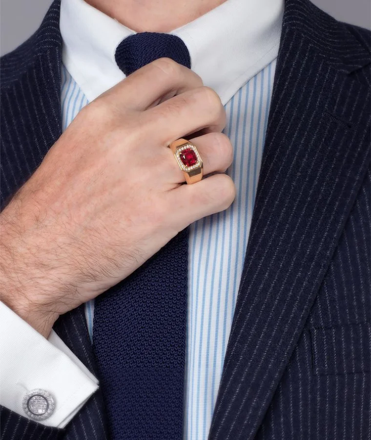mens certified natural diamond rings