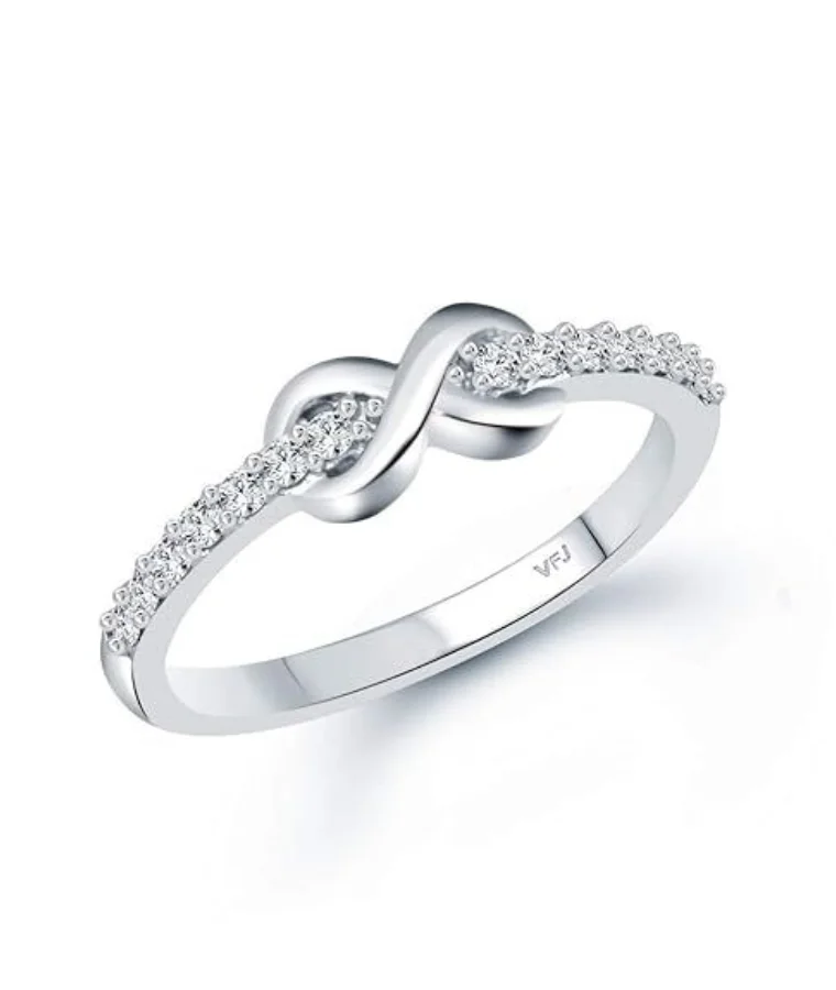 womens palladium lab grown diamond rings