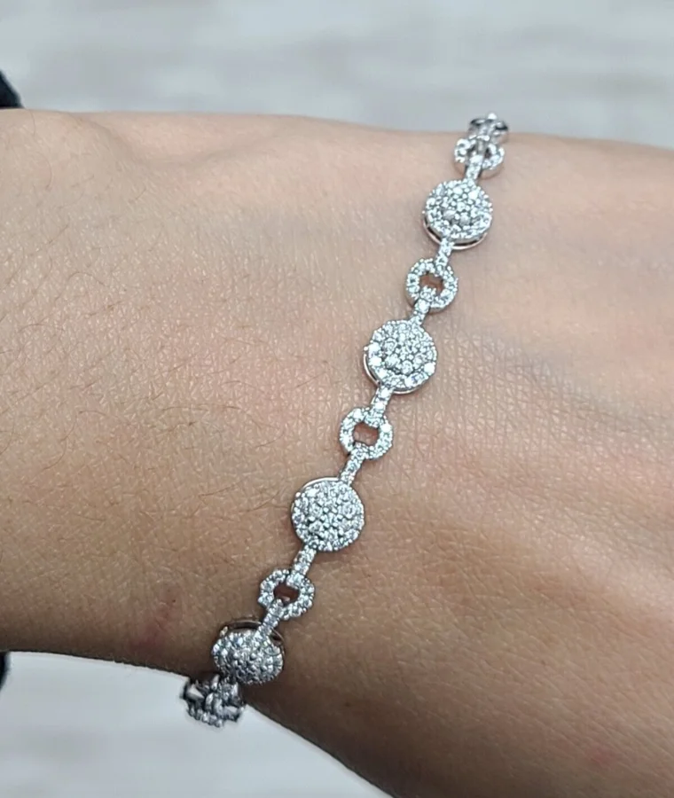 womens rose gold lab grown diamond bracelets