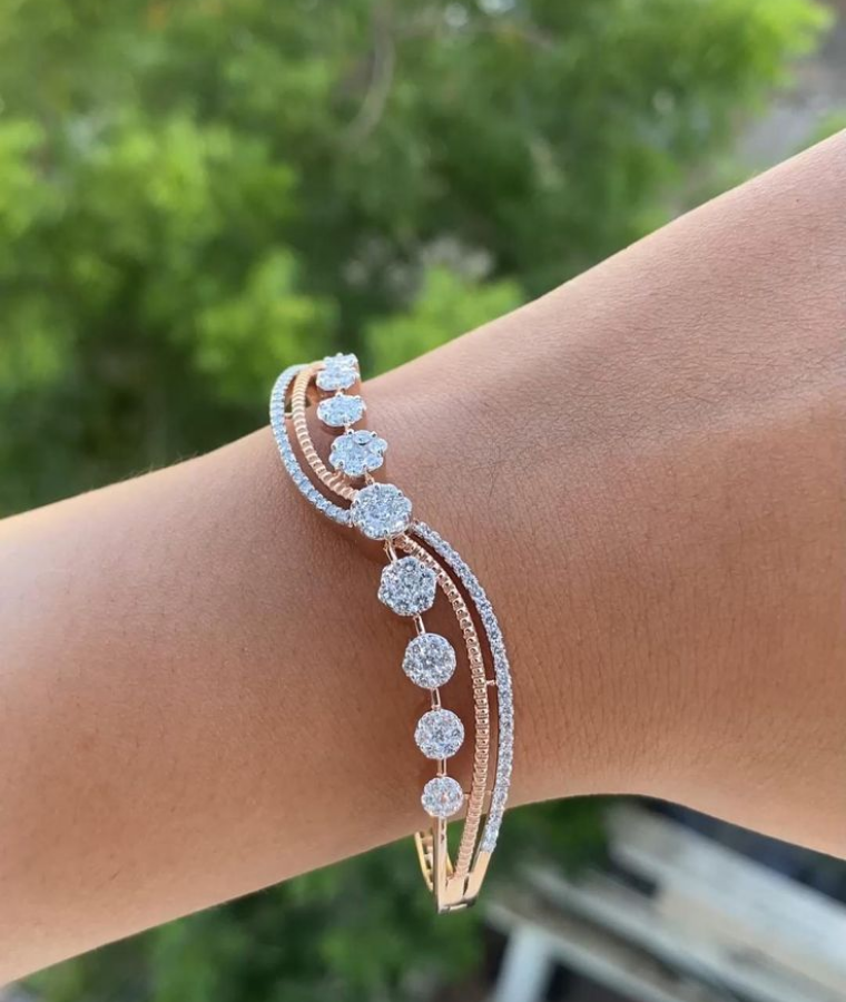 womens white gold lab grown diamond bracelets