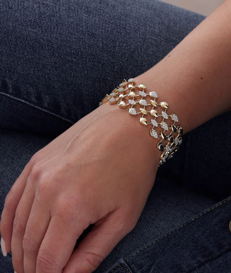 womens geometric natural diamond bracelets