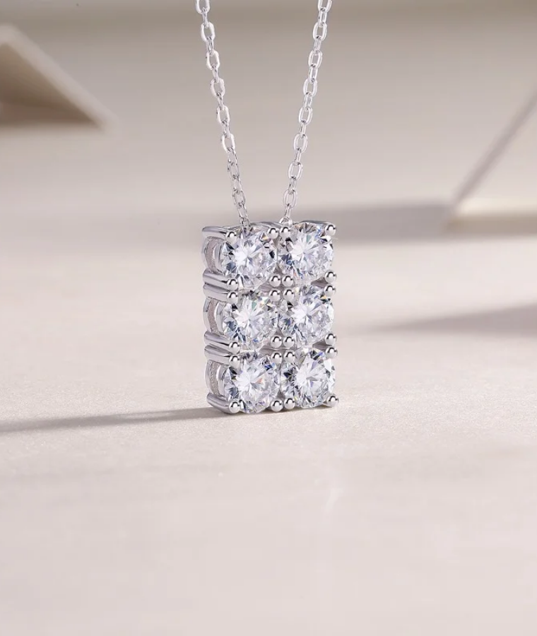 womens rose gold lab grown diamond pendants