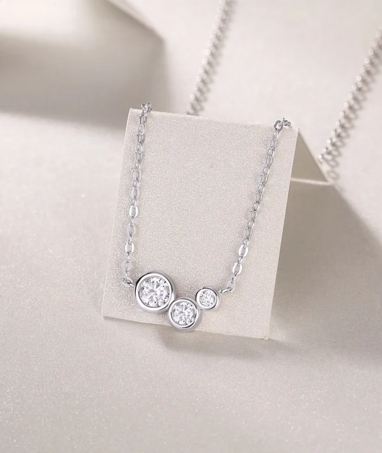 womens solitaire lab grown diamond pendants
