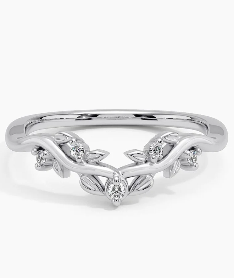 womens silver natural diamond rings