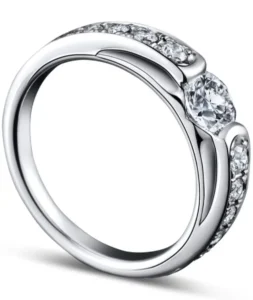 womens palladium lab grown diamond rings