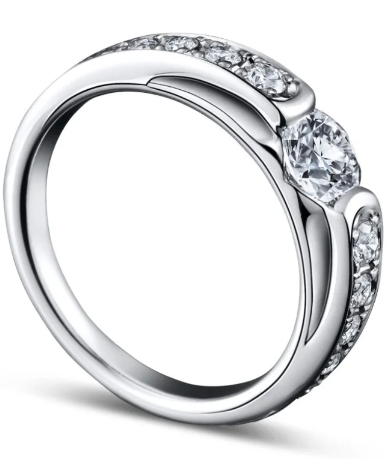 womens palladium lab grown diamond rings