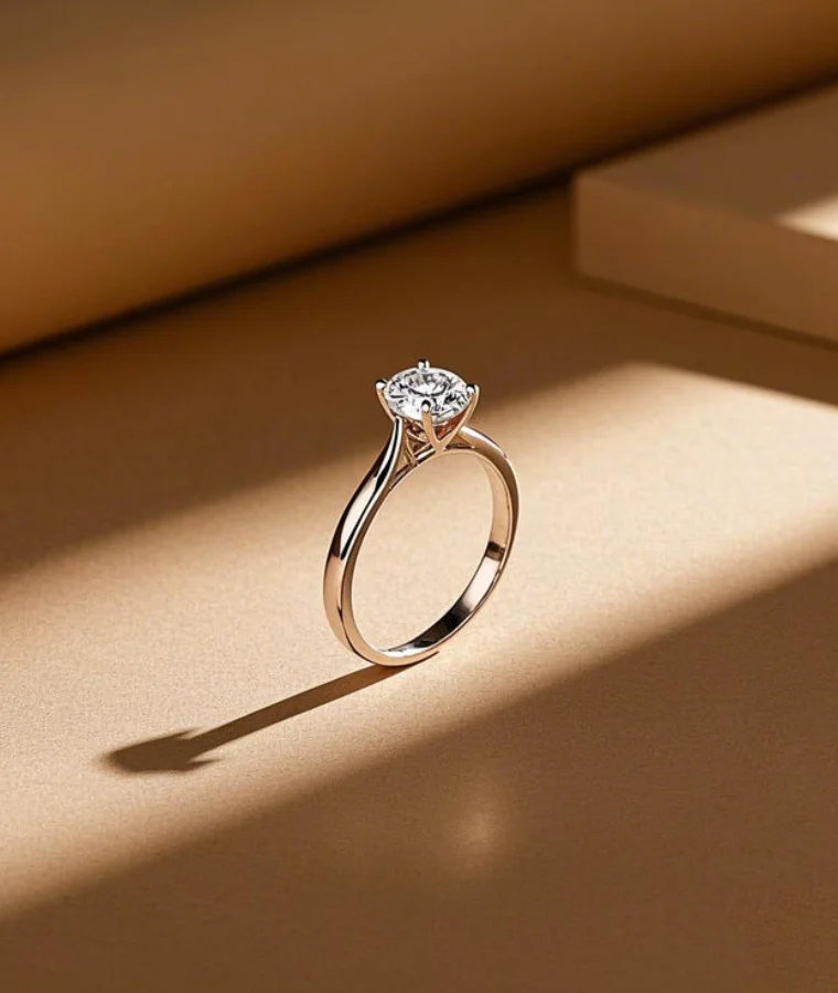 womens silver lab grown diamond rings