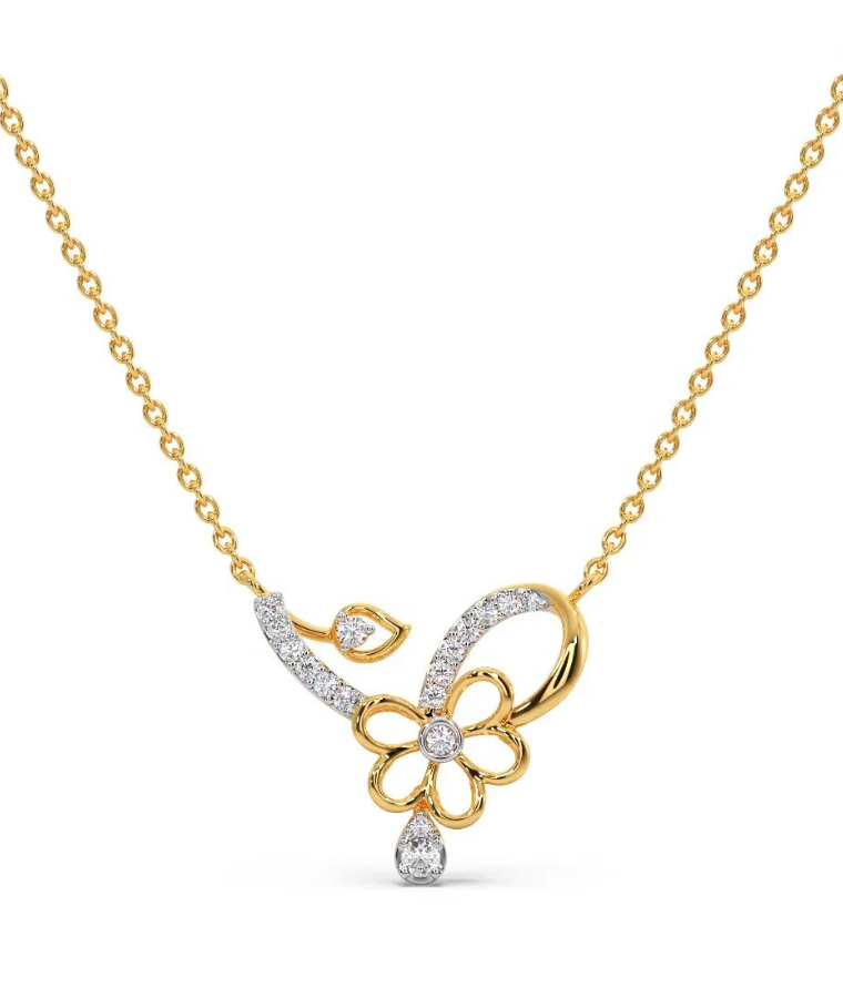 womens vintage lab grown diamond pendants