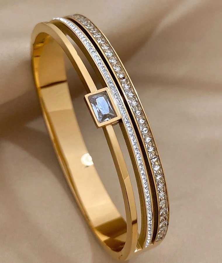womens titanium natural diamond bracelets