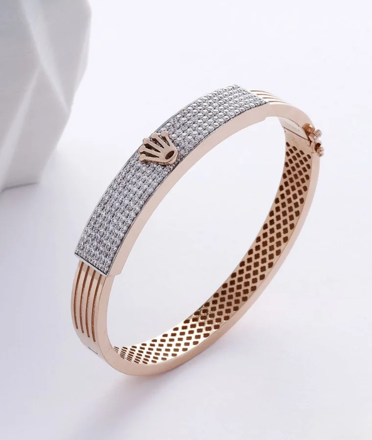 womens titanium lab grown diamond bracelets