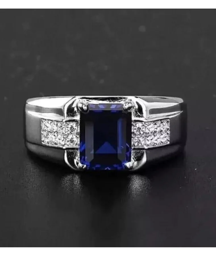 mens palladium natural diamond rings