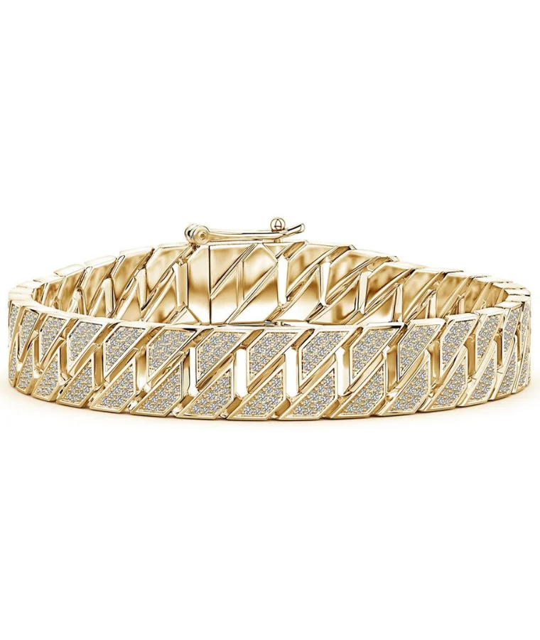 mens solitaire natural diamond bracelets