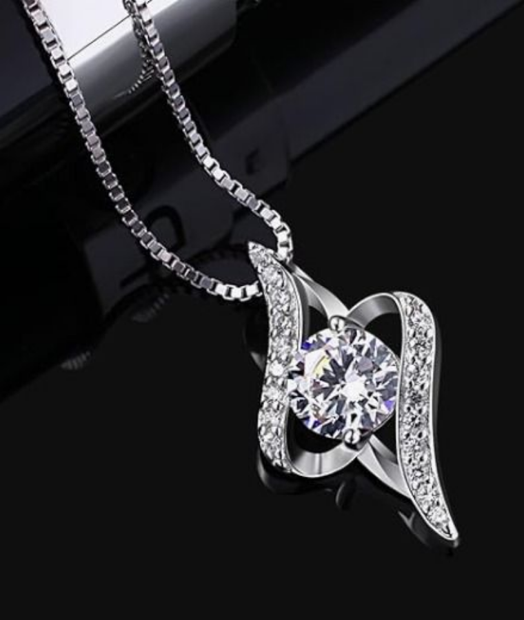 womens rose gold lab grown diamond pendants
