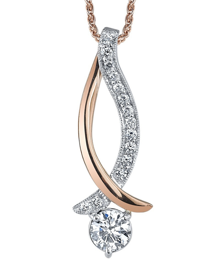 Womens Solitaire Natural Diamond Pendants