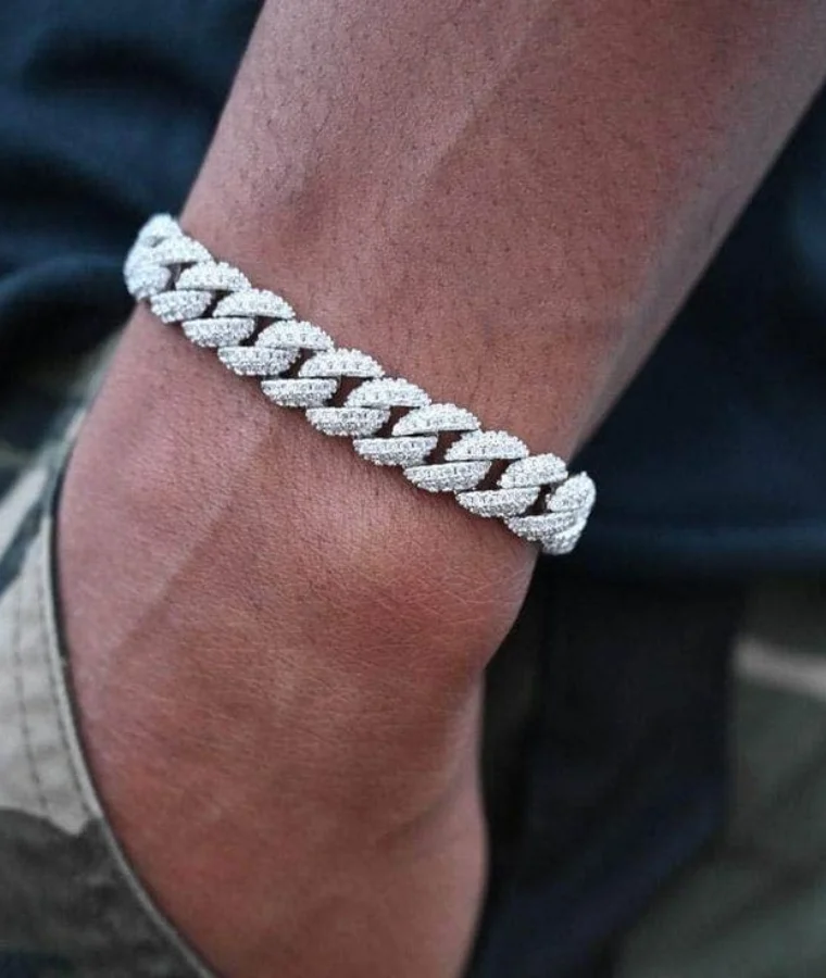 Mens Earth Mined Natural Diamond Bracelets