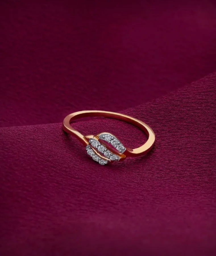 womens geometric natural diamond rings