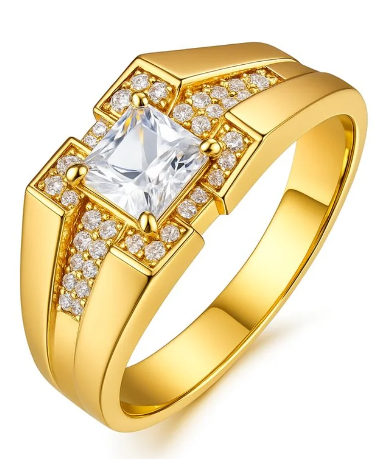 Mens conflict free natural diamond rings