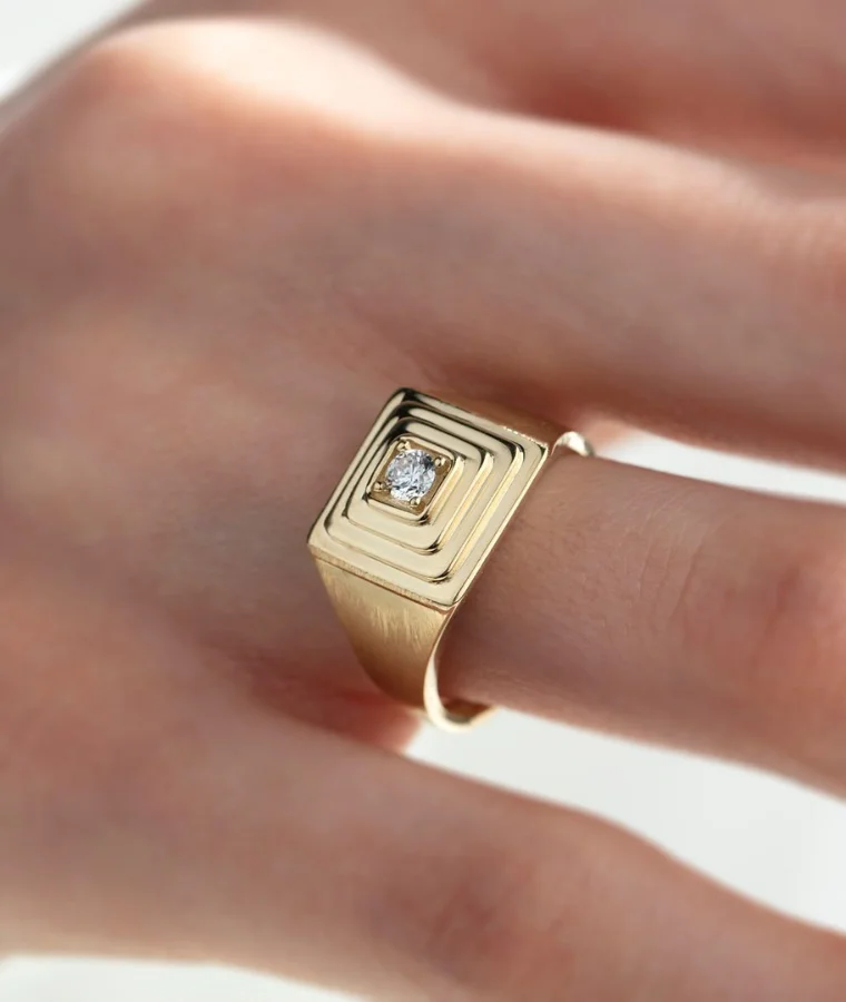 mens minimal natural diamond rings