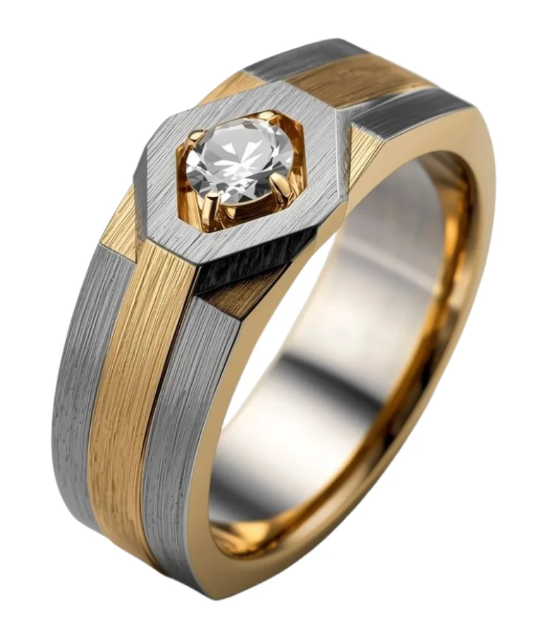 Mens conflict free natural diamond rings