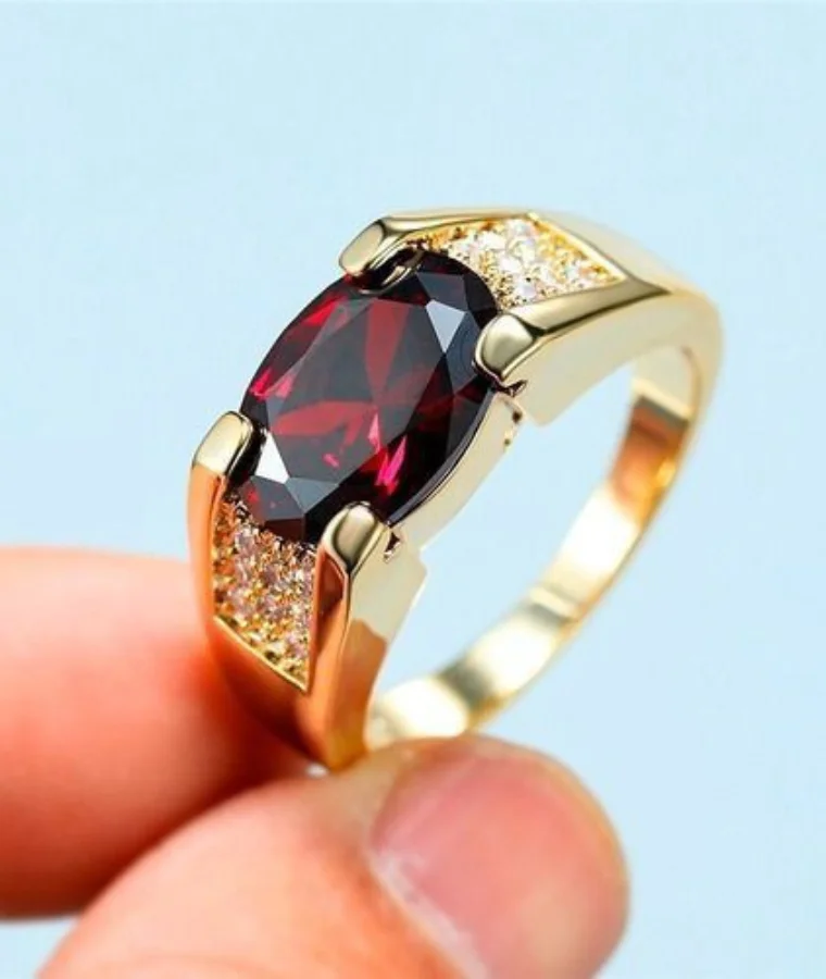 mens palladium natural diamond rings