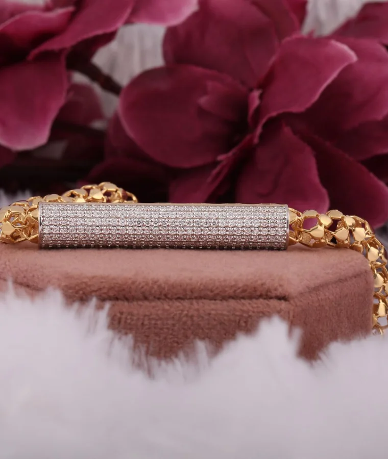 mens signet lab grown diamond bracelets