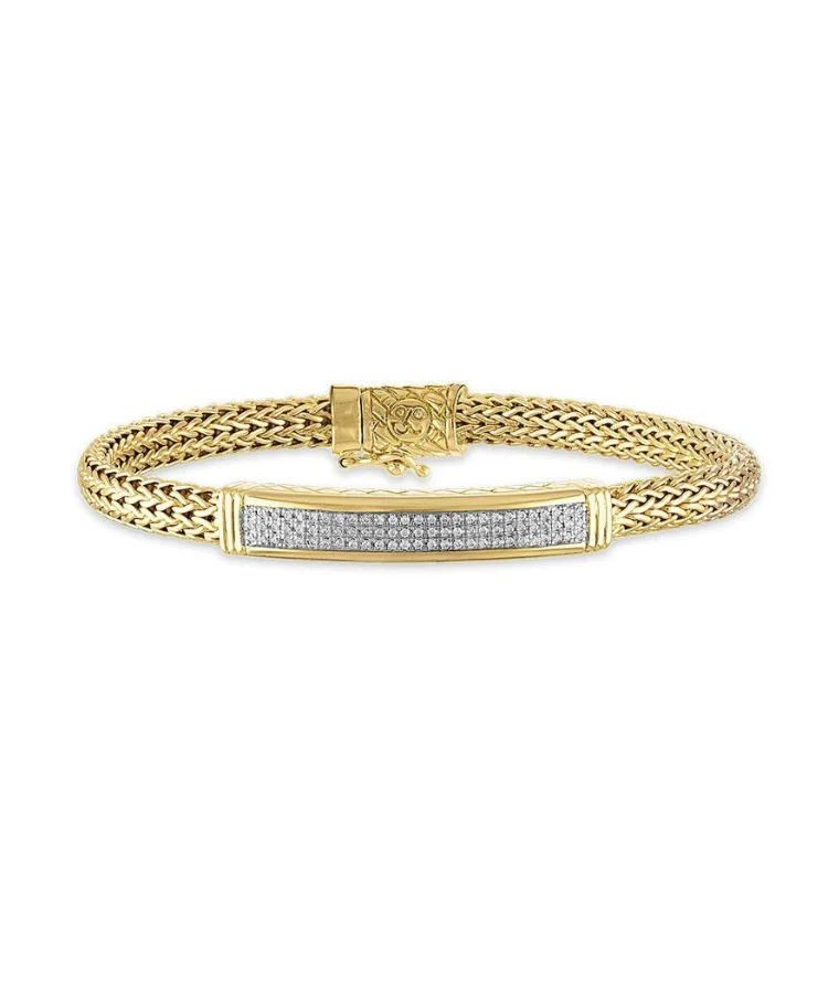 Mens Gold Lab Grown Diamond Bracelets