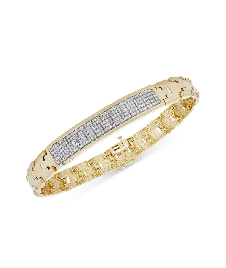 Mens Gold Lab Grown Diamond Bracelets