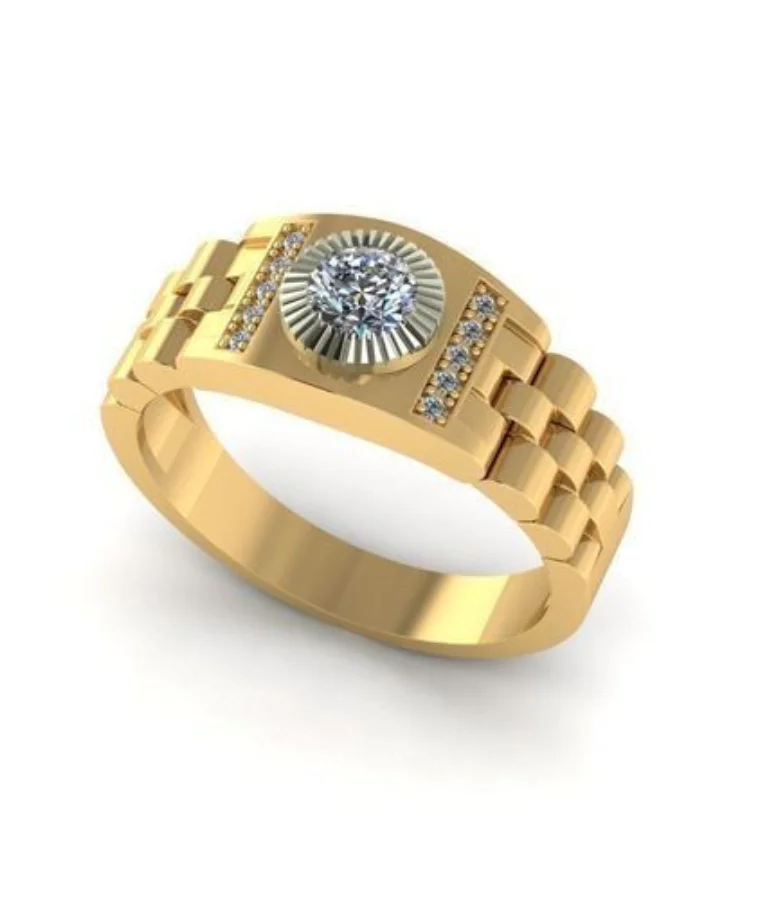 mens vintage lab grown diamond rings