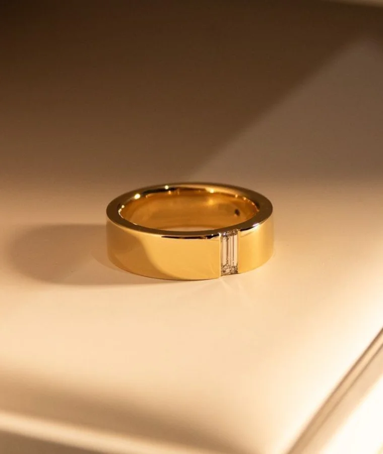 Mens Classic Natural Diamond Rings