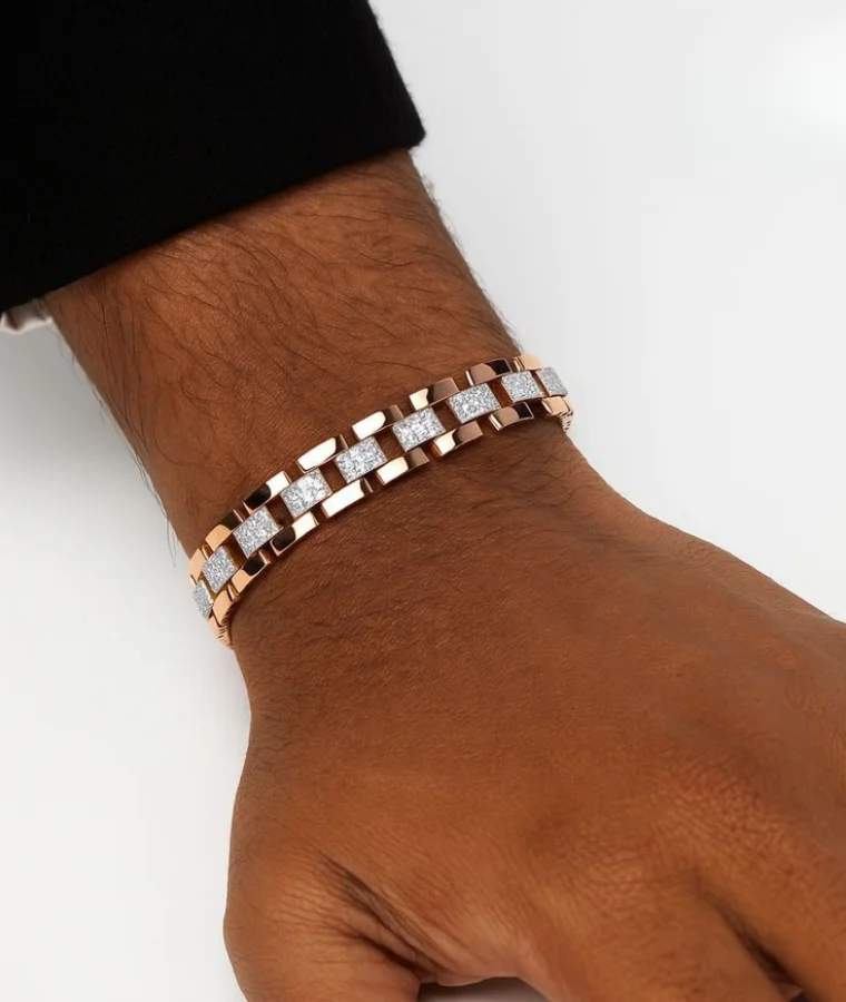 mens vintage natural diamond bracelets