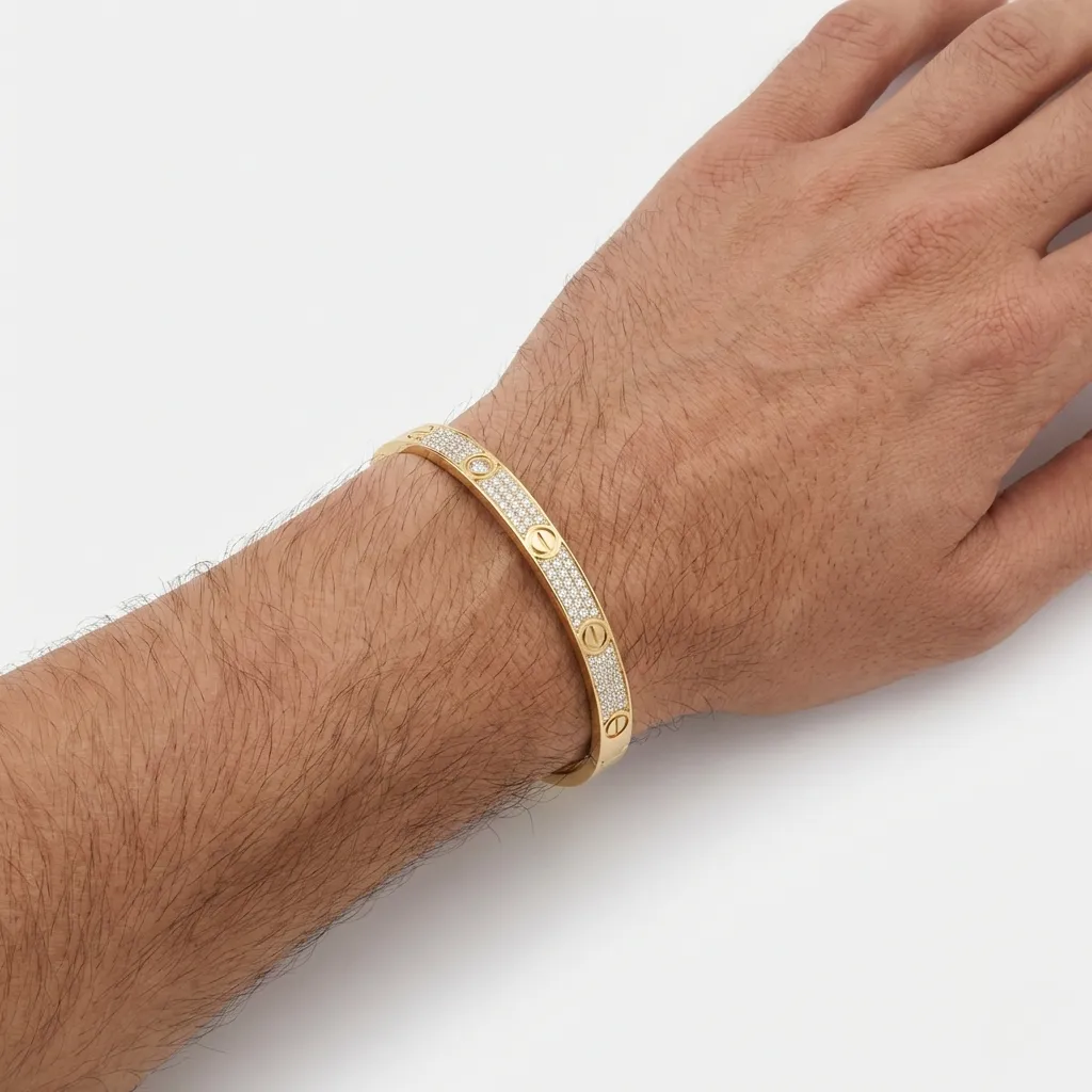 mens vintage natural diamond bracelets