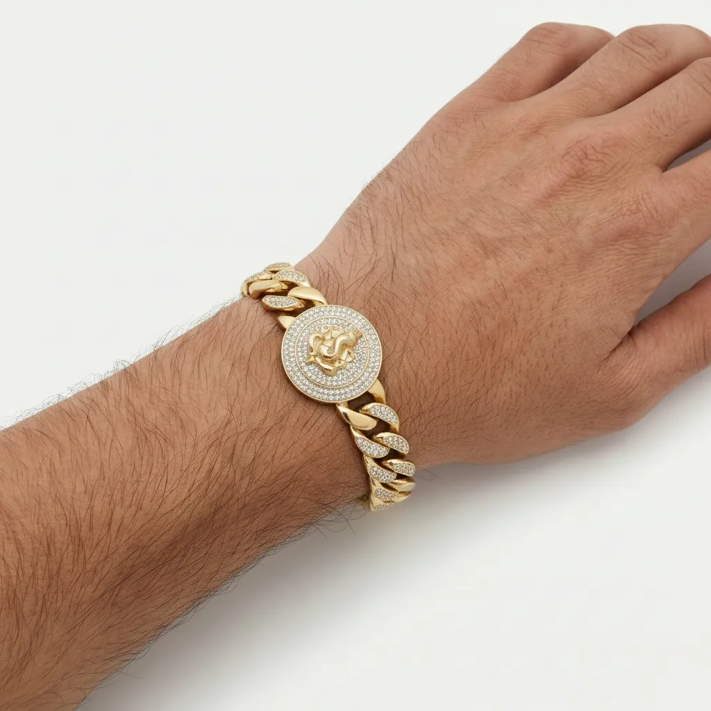 mens designer natural diamond bracelets