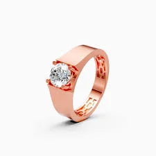 mens rose gold lab grown diamond rings